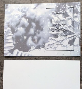 Silver charity greeting card