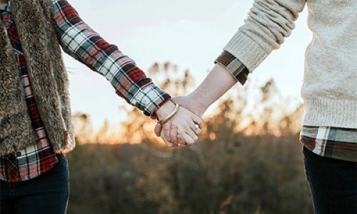 holding hands